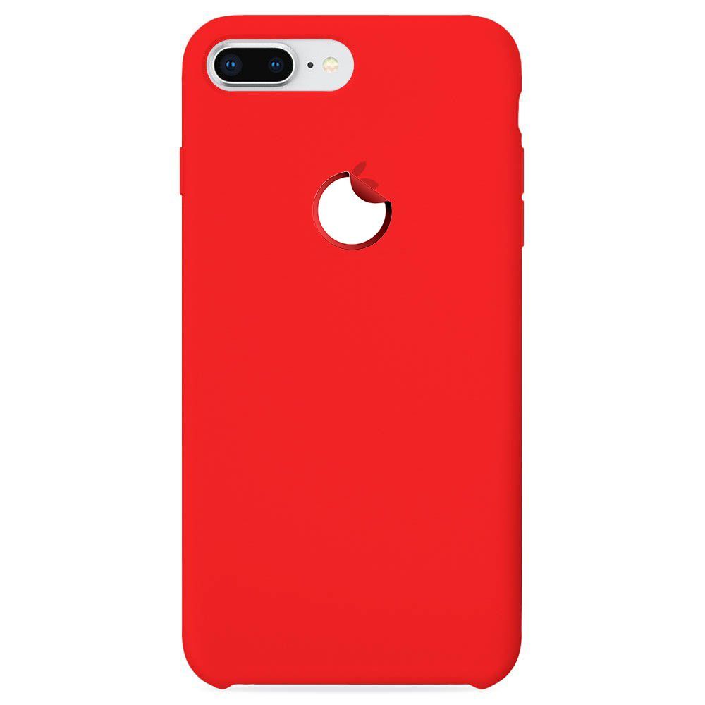 Силиконовый чехол для смартфона Silicone Case на iPhone 7 Plus / Айфон 7  Плюс с логотипом, красный - купить с доставкой по выгодным ценам в  интернет-магазине OZON (375087492)