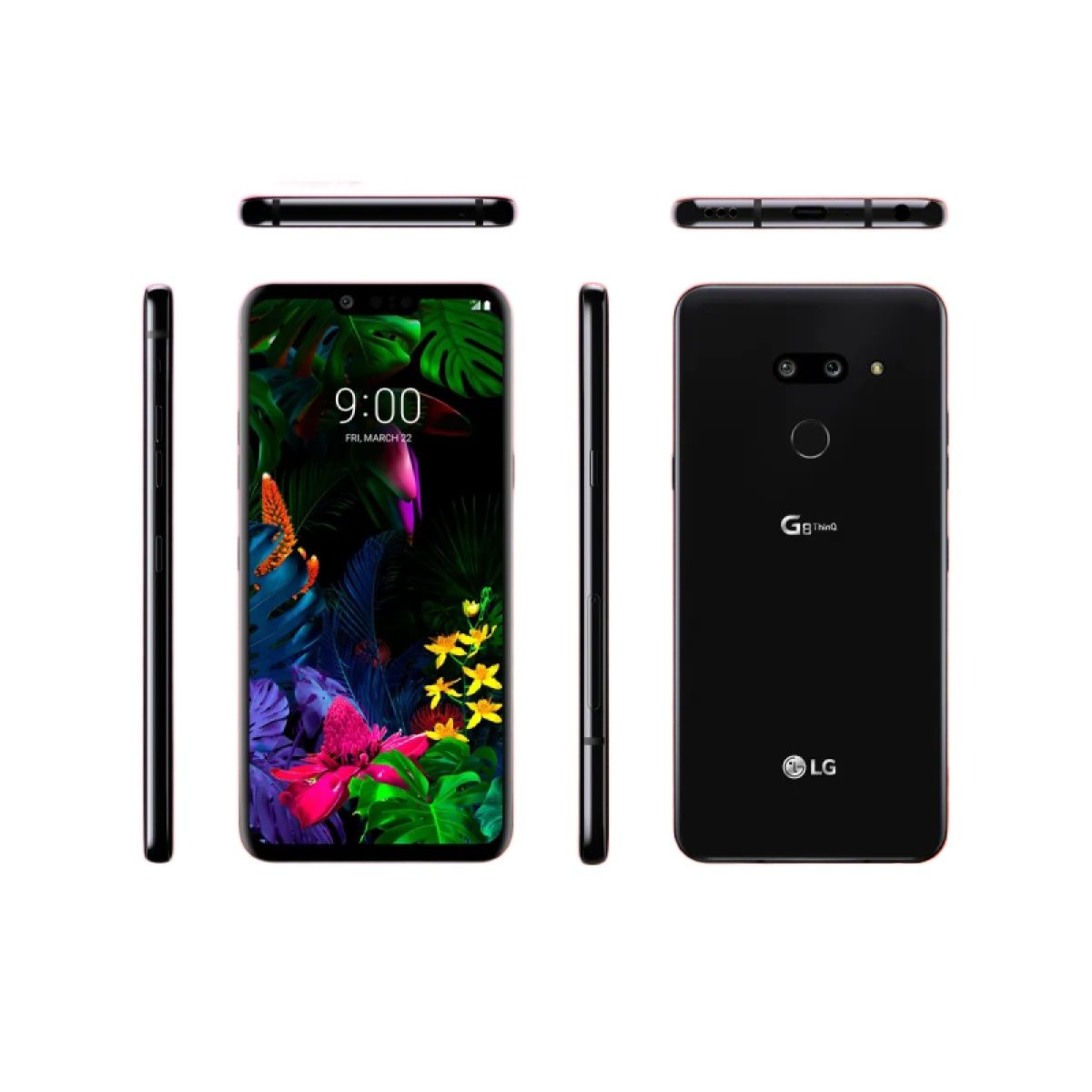 LG Смартфон G8 ThinQ Global (Google +Qualcomm Snapdragon 855) 6/128 ГБ,  черный