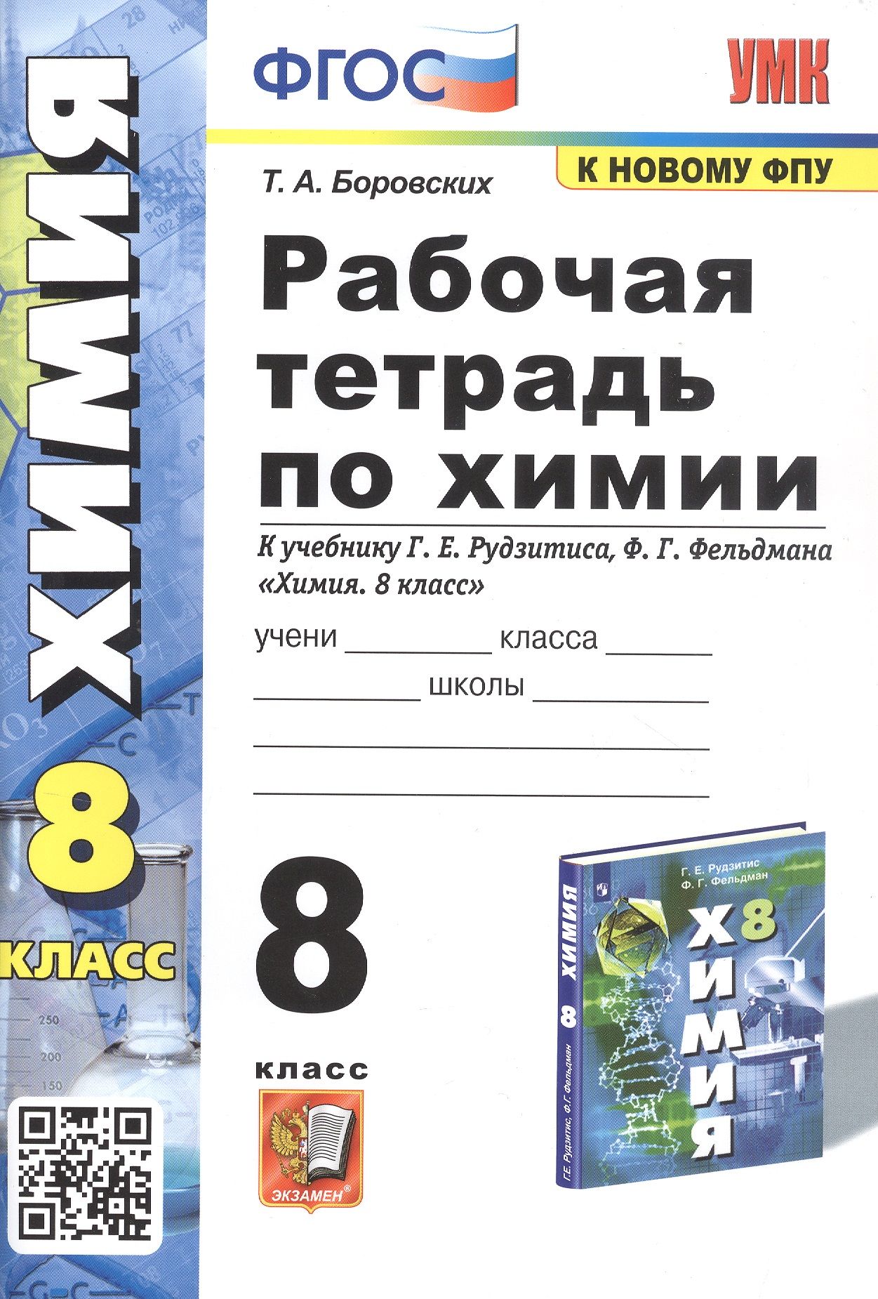 Рабочая тетрадь по химии. 8 класс. К учебнику Г.Е. Рудзитиса, Ф.Г.  Фельдмана - купить с доставкой по выгодным ценам в интернет-магазине OZON  (1312562437)