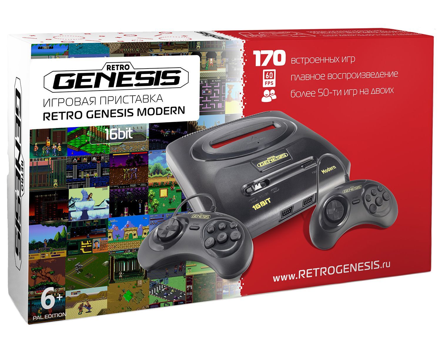 Игровая консоль SEGA Retro Genesis Modern, PAL Edition + 170 игр + 2  джойстика - купить с доставкой по выгодным ценам в интернет-магазине OZON  (1140196849)