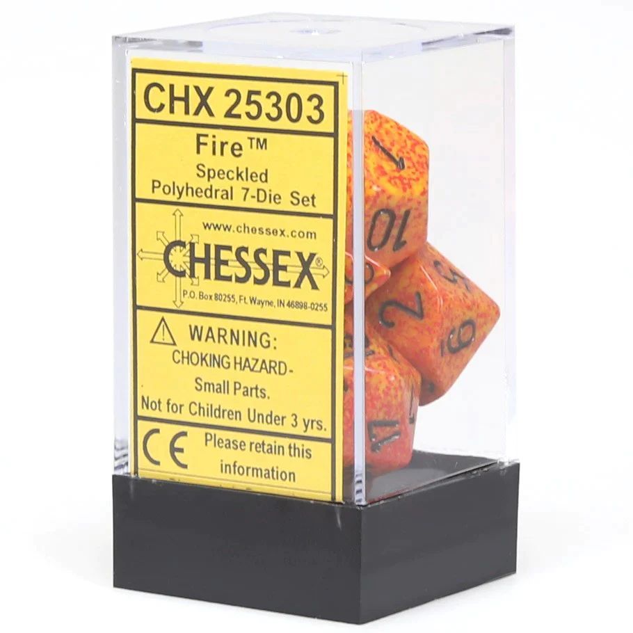 Набор кубиков для настольных ролевых игр (Dungeons and Dragons, DnD, D&D,  Pathfinder) - Chessex 7-dice set Fire - купить с доставкой по выгодным  ценам в интернет-магазине OZON (1205425283)