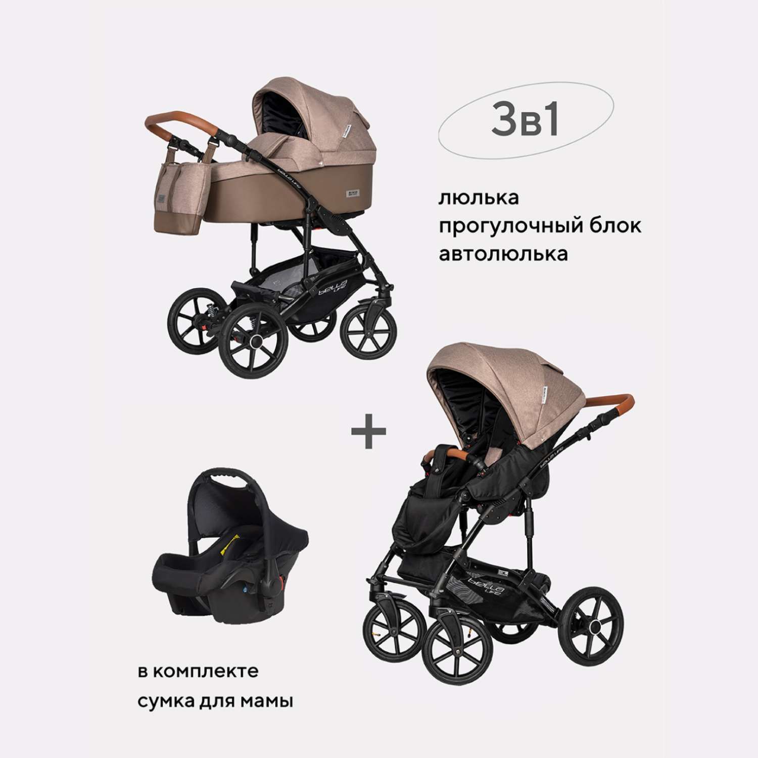 Коляска мокка 3 в 1