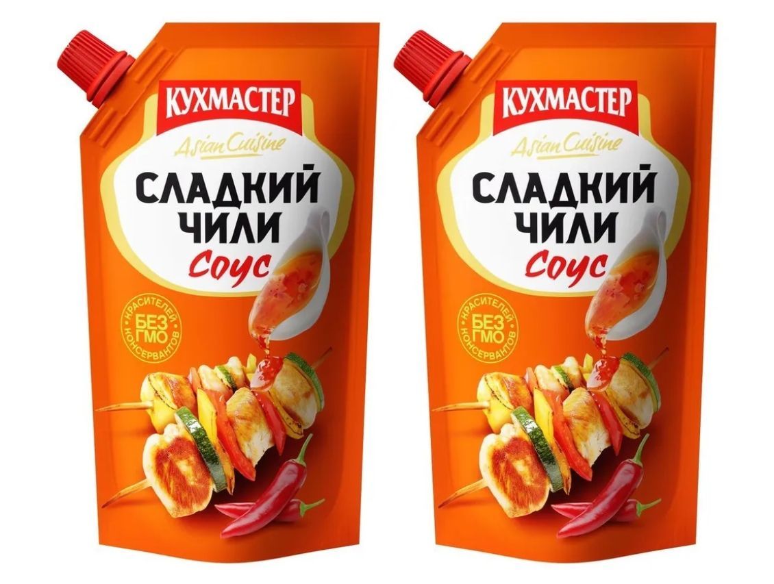 Соус КУХМАСТЕР сладкий чили, 2 уп по 230 г