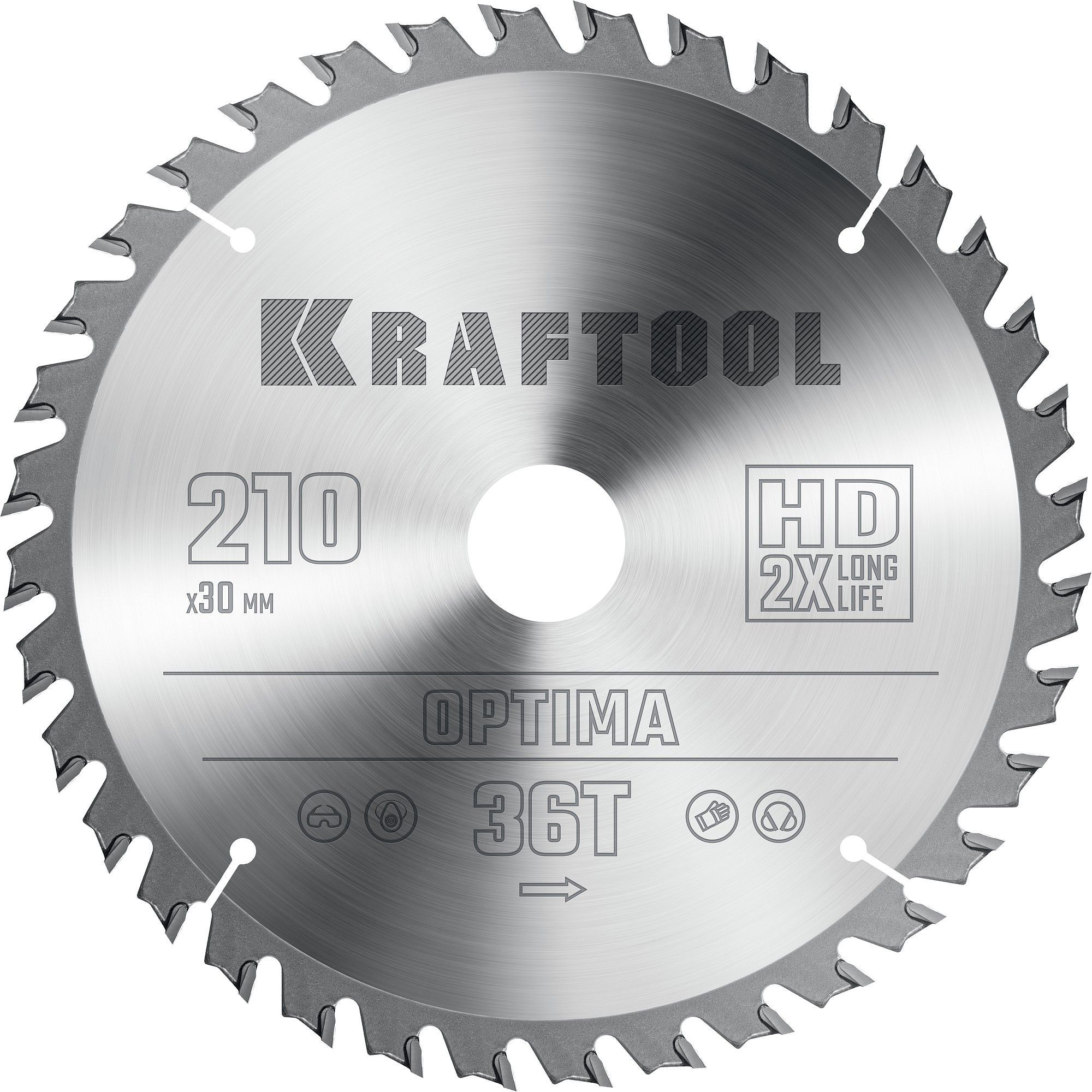 Диск пильный по дереву KRAFTOOL Optima 210х30мм 36Т