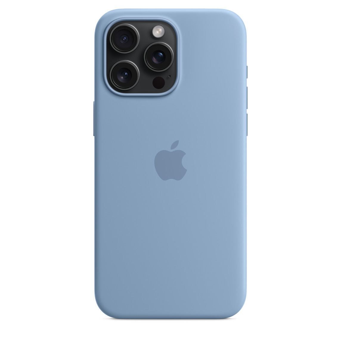 Противоударный,силиконовыйчехолSiliconeCaseMagSafeдляiPhone15ProMaxWinterBlue