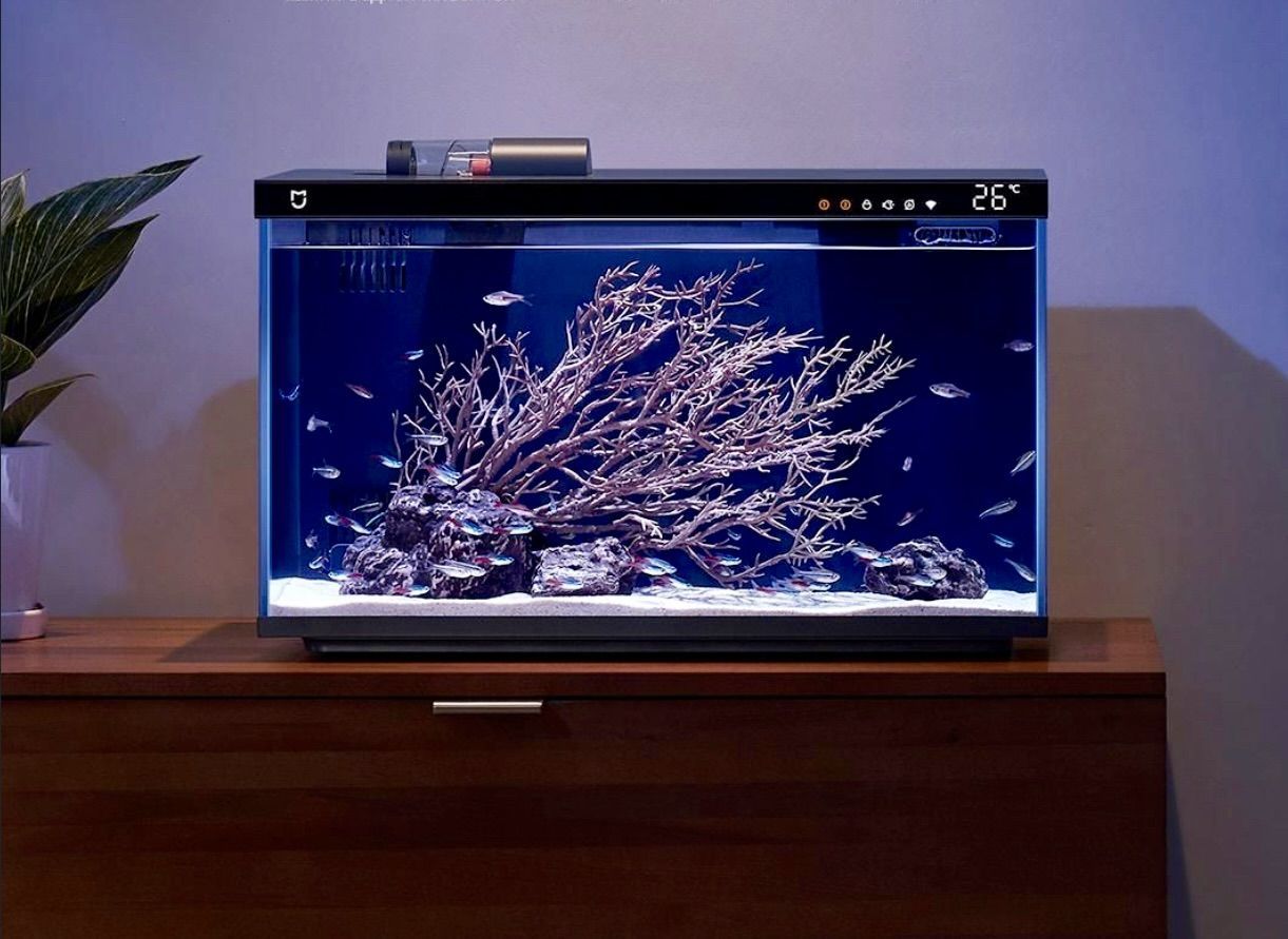 умный аквариум xiaomi mijia smart fish tank myg100, аквариум ксиаоми 30, умный аквариум xiaomi 30, аквариум сяоми 20