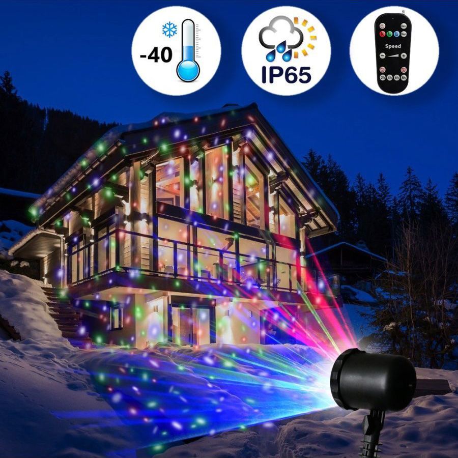 Garden Light Проектор новогодний лазерный Garden RGB X-33P-D для дома и  улицы ,новогоднее украшение дома, светильник-проектор лазерный, новогодний  ...