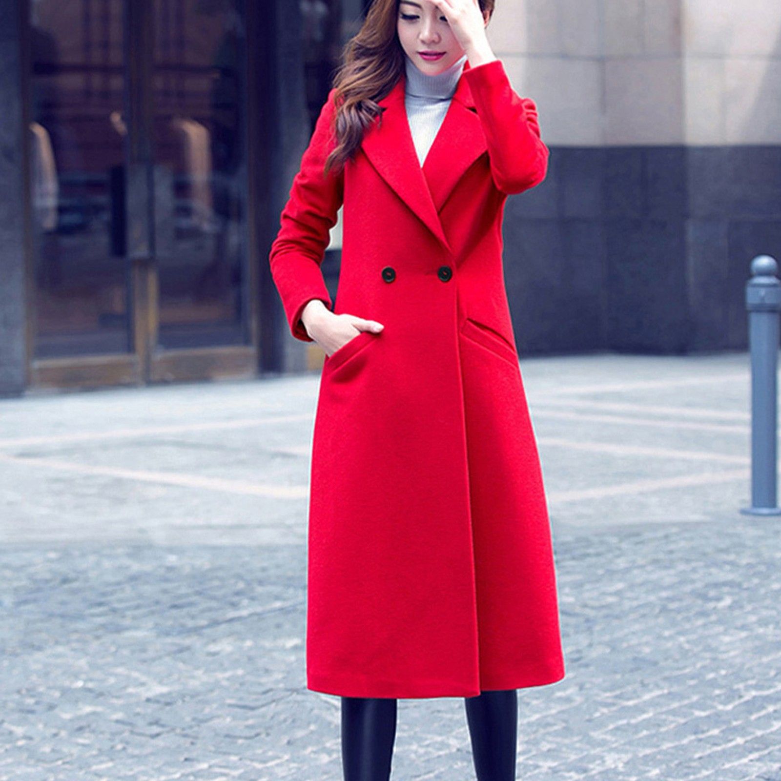 Красное пальто Зара