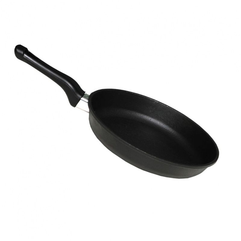 Сковорода камская. Сковорода литая чугунная 240х40 с чугунной ручкой, арт. Камская посуда. Сковорода камская. Сковорода b346855.