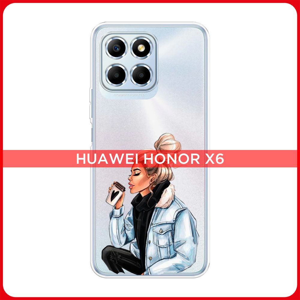 Силиконовый чехол на Huawei Honor X6/X6s / Хонор Х6/X6s Cute girl,  прозрачный - купить с доставкой по выгодным ценам в интернет-магазине OZON  (789940638)