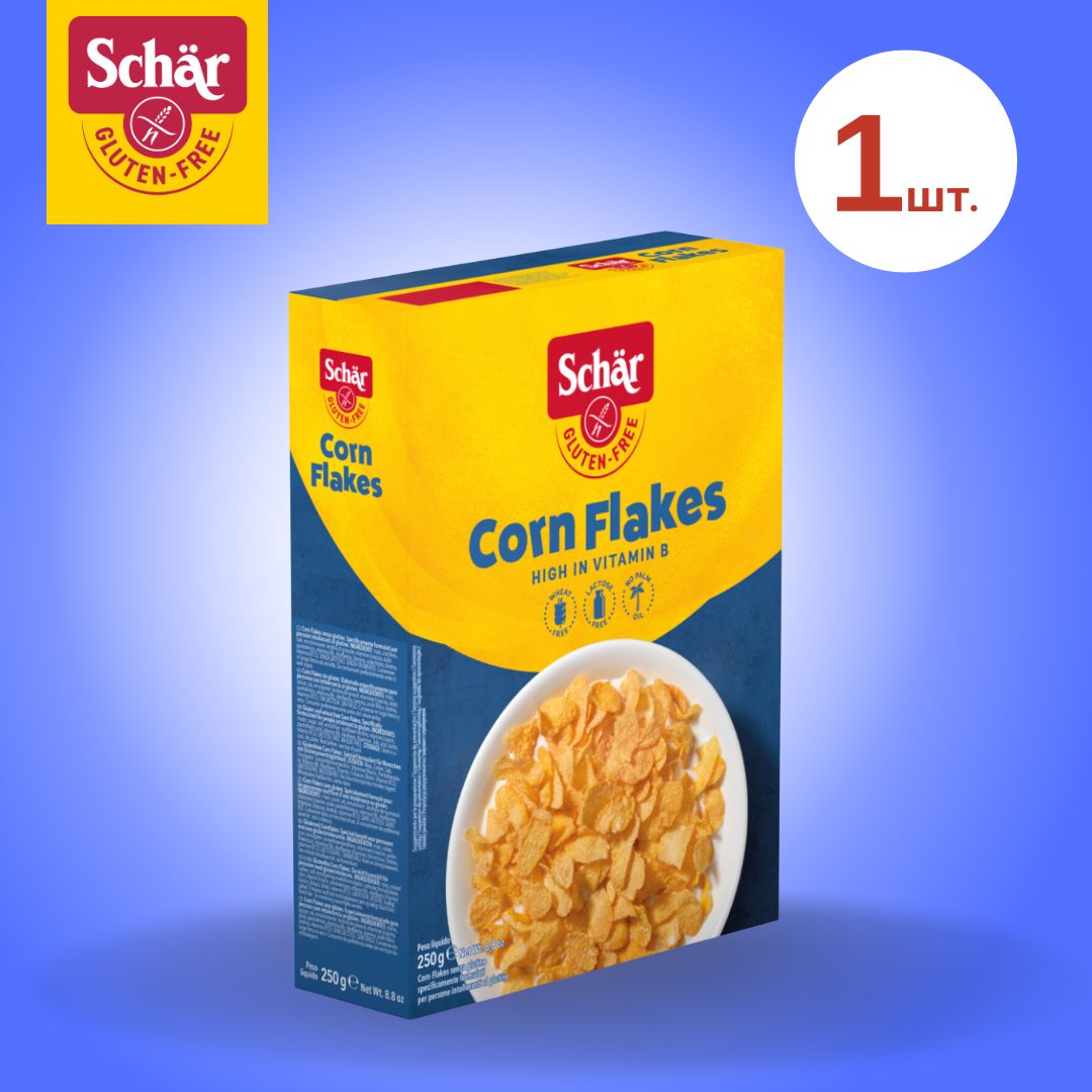 Кукурузные хлопья Corn Flakes без глютена, т.м. Schar, 250 г.