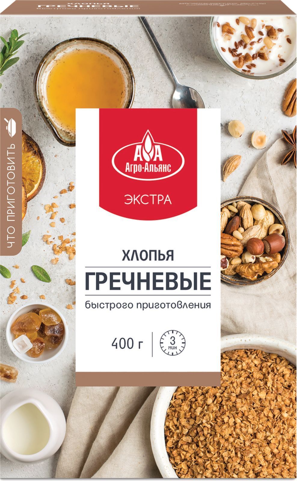 Хлопья Агро-Альянс Экстра, гречневые, 400 г - купить с доставкой по  выгодным ценам в интернет-магазине OZON (774419208)