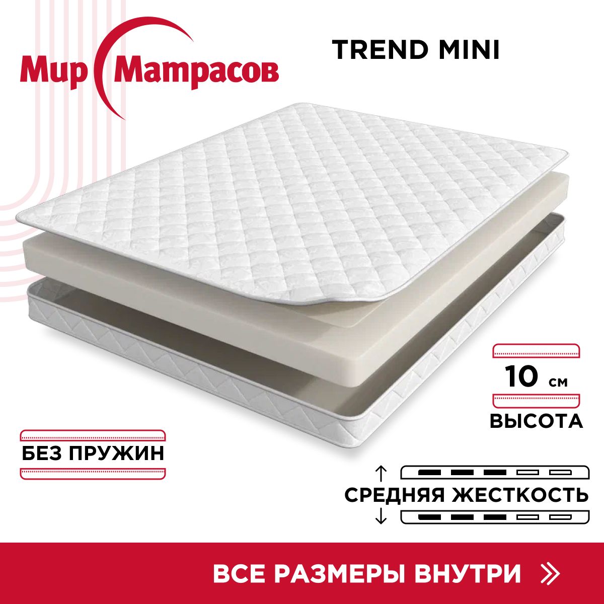 МатрасMiniсерияTrend,Беспружинный,160х190см