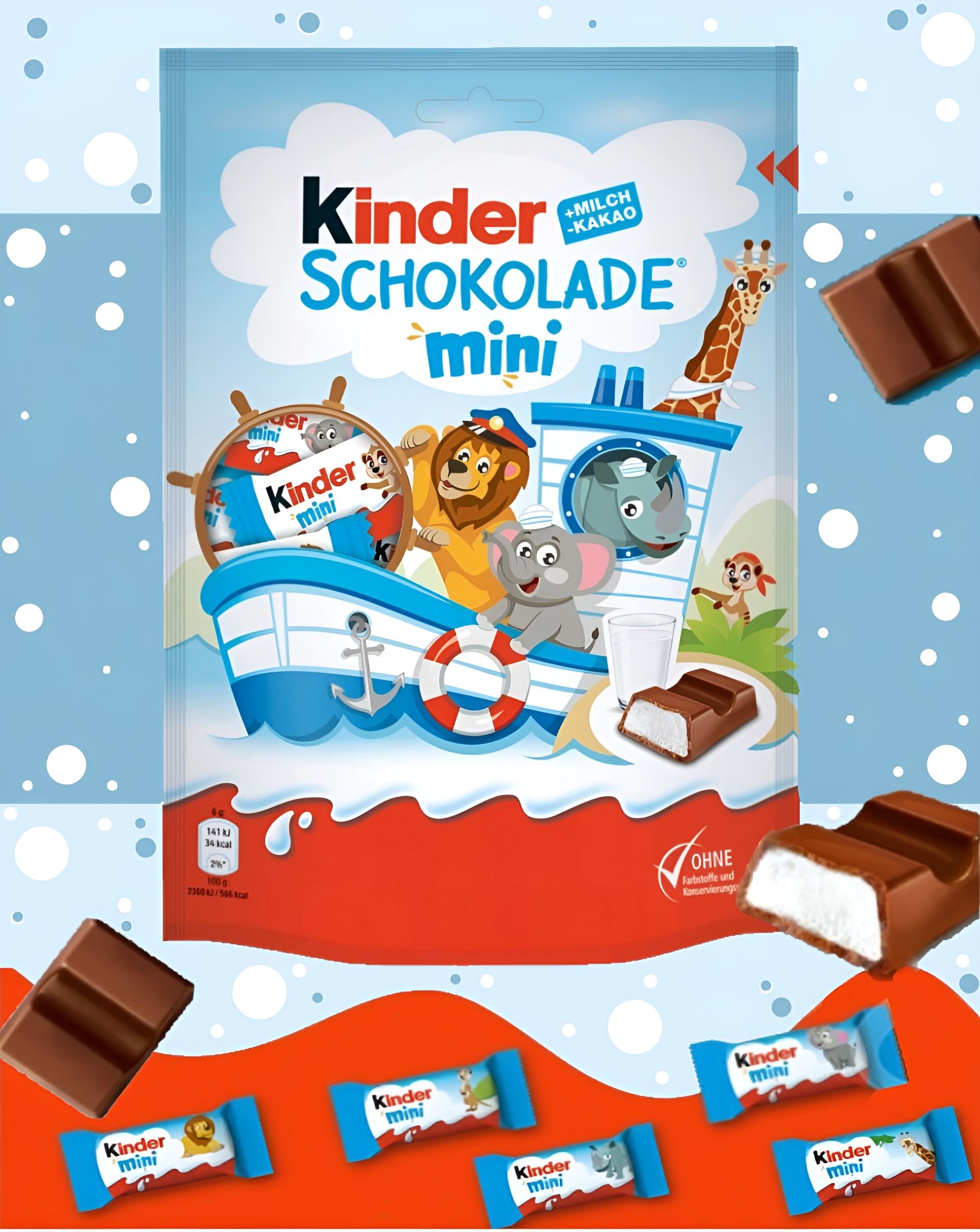 Киндер шоколад мини Kinder Chocolate Mini 120г - купить с доставкой по  выгодным ценам в интернет-магазине OZON (1331774104)