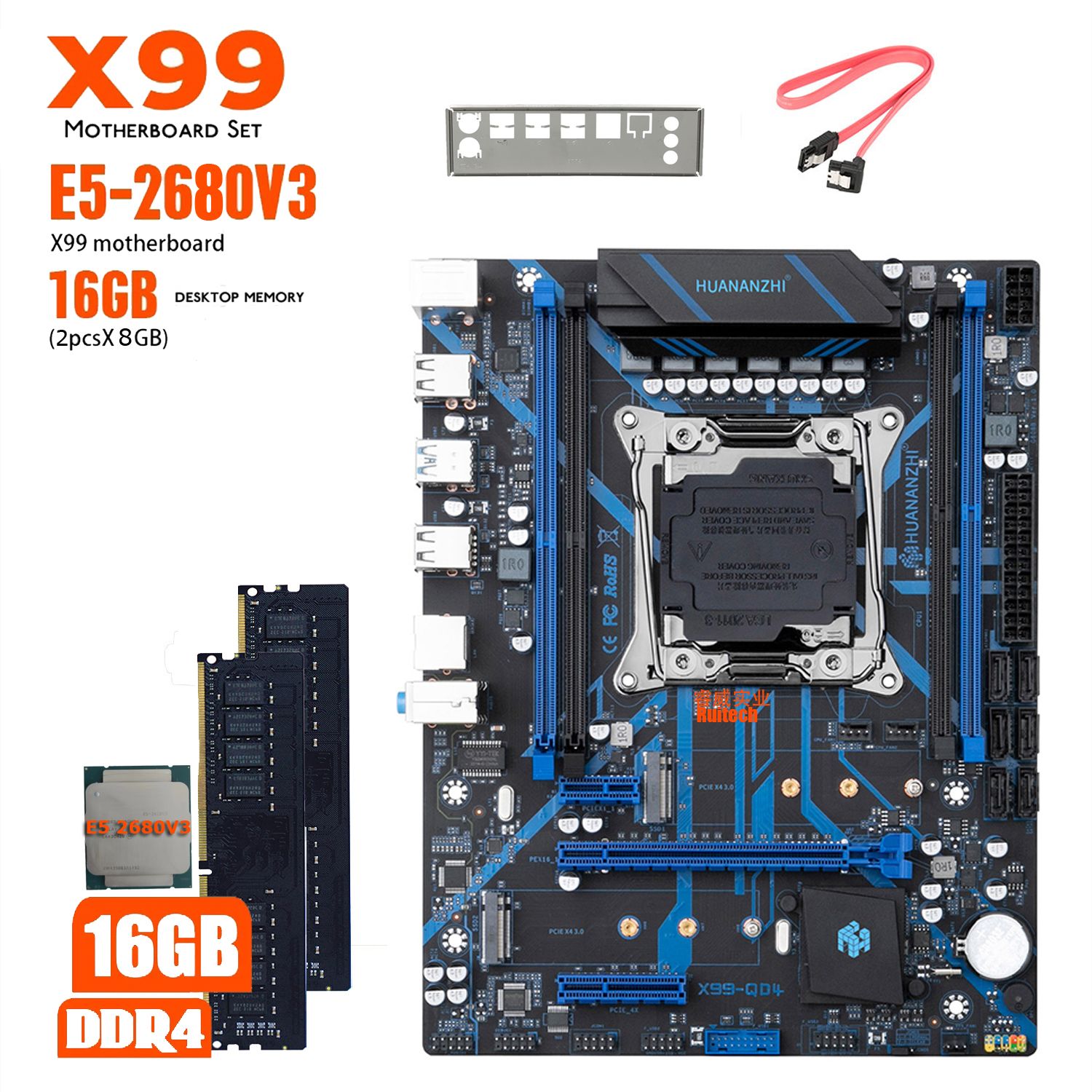 Huananzhi x99 qd4 схема подключения проводов Материнская плата HUANANZHI купить по низкой цене с доставкой и отзывами в интер