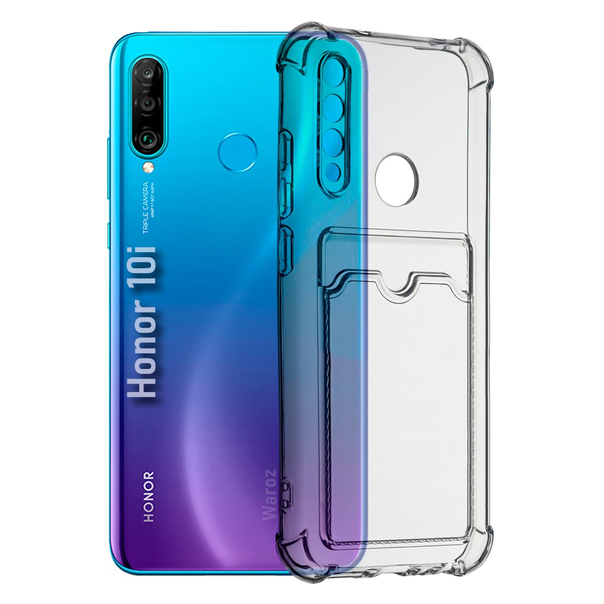 Чехол для смартфона Honor 20i, Honor 10i, 20 Lite с карманом для карты -  купить с доставкой по выгодным ценам в интернет-магазине OZON (1279342094)