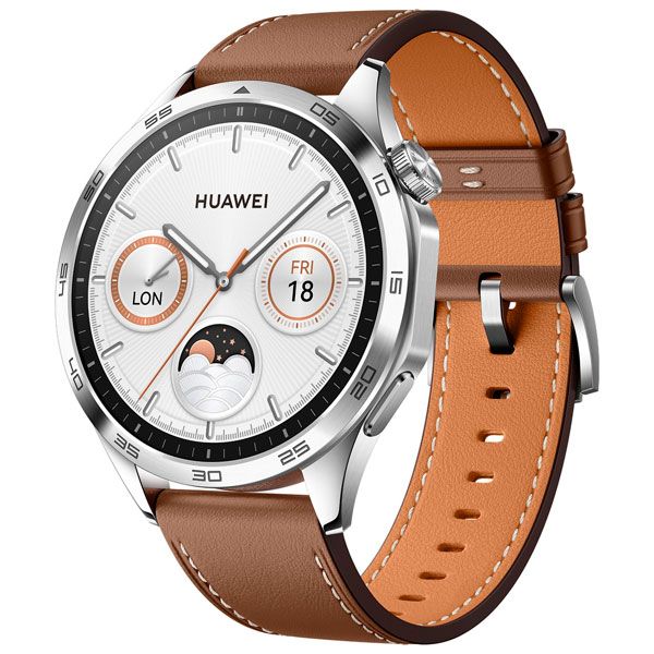 HUAWEIУмныечасыWatchGT446mm,46mm,BrownLeatherStrap