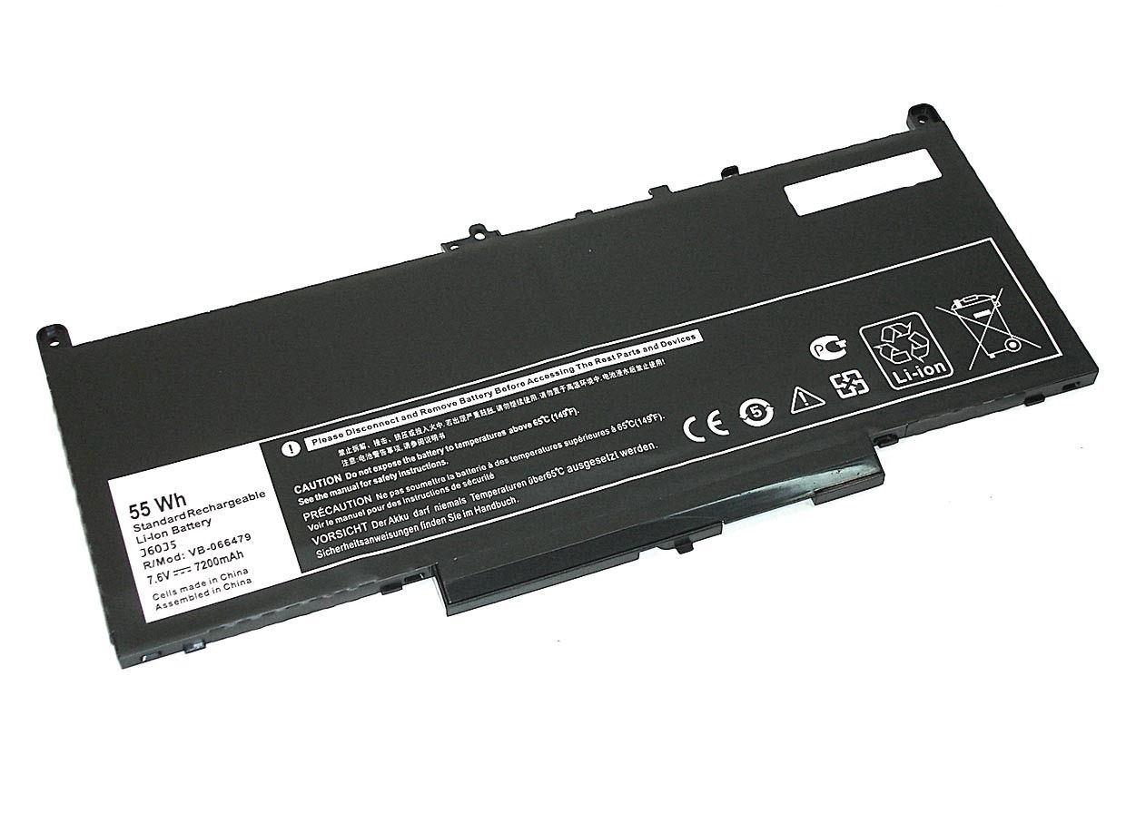 Аккумуляторная батарея для ноутбука Dell Latitude 12 E7270 E7470 (J60J5) 7,6V 6800mAh OEM