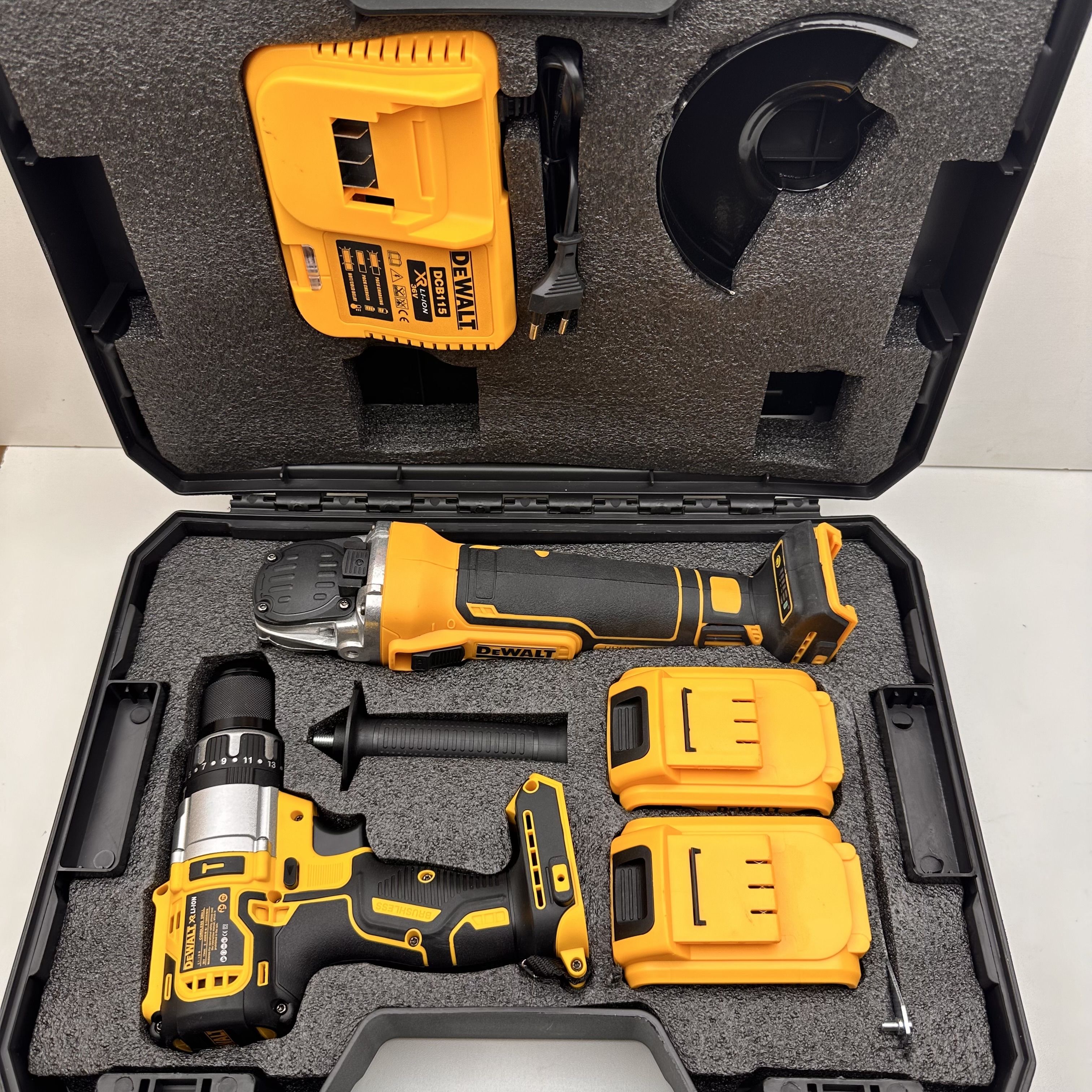 Набор 2в1 УШМ и шуруповерт аккумуляторный бесщеточный DeWalt 36V