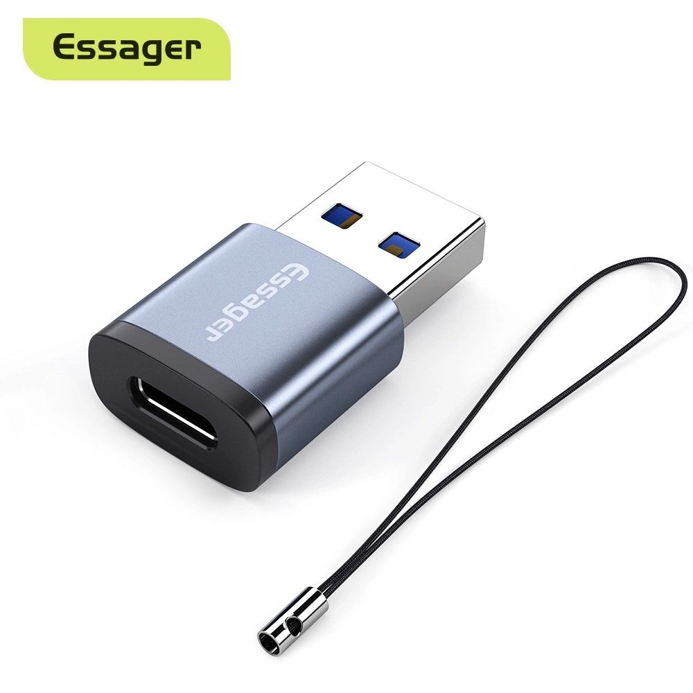 ПереходникTypeCнаUSB3.0,OTGадаптерTypeC-USB3.0,3А,ESSAGER