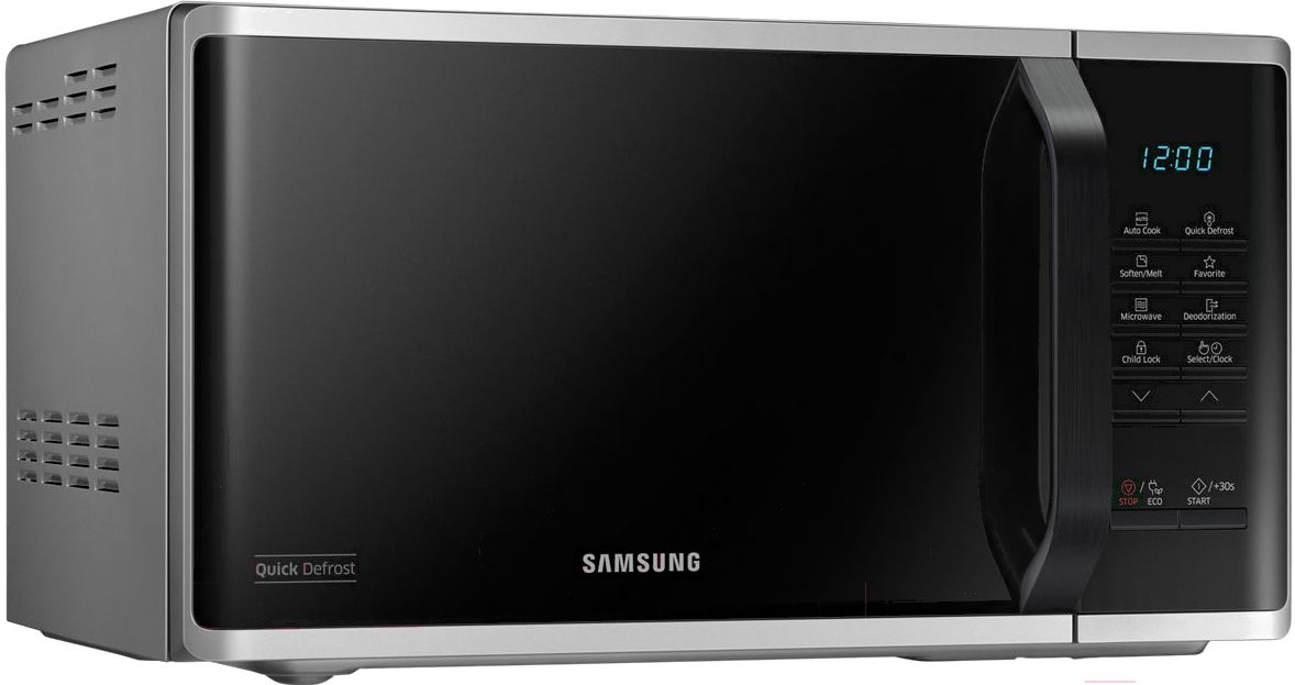 МикроволноваяпечьSamsungMS23K3513AS,отдельностоящая,объем23л,выходнаямощностьмикроволн800Вт,управлениеэлектронное,авторазмораживание