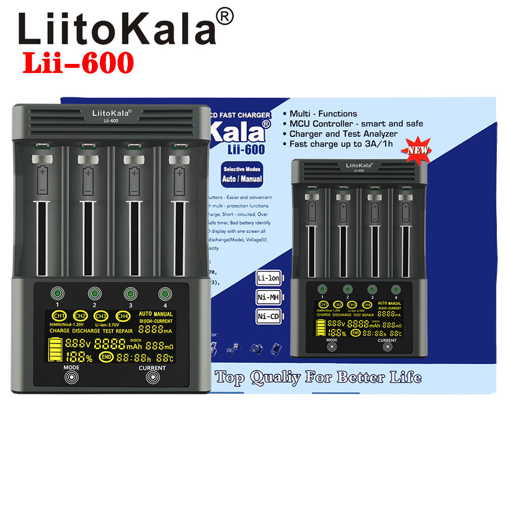 Lii 600. Зарядное устройство liitokala LII-s8. Litokala li600. LII-600s.