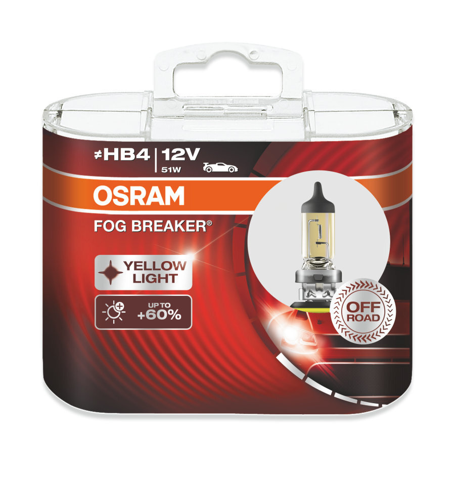 Галогеновые лампы Osram Fog Breaker HB4 (2 шт.) - 9006FBR-HCB — купить ...
