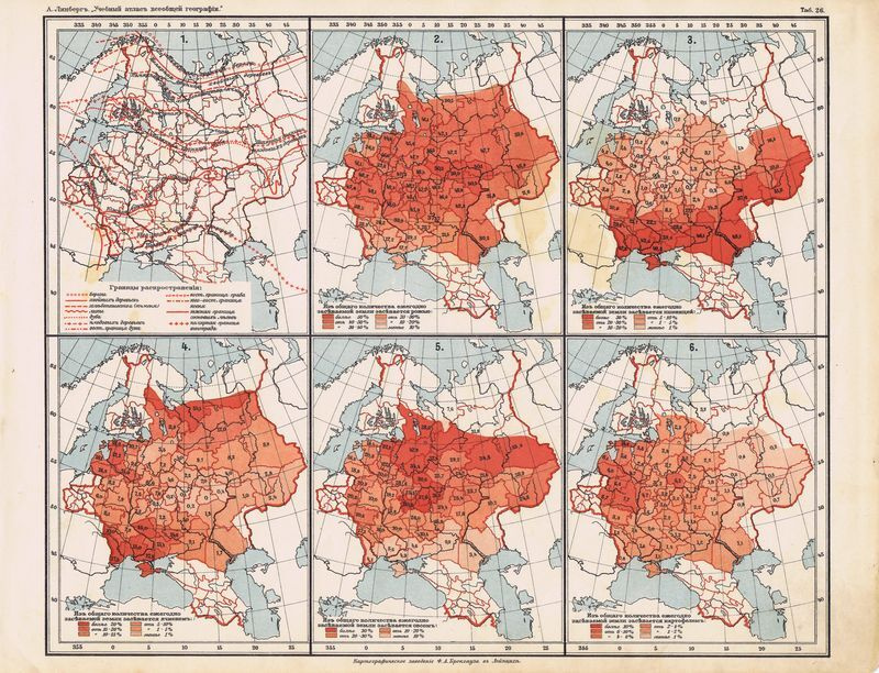 Карта европы 1913г