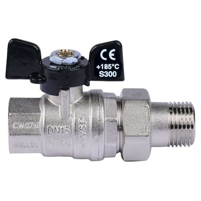 Кран шаровый с американкой Bugatti Oregon 1/2\", внутренняя-наружная ...