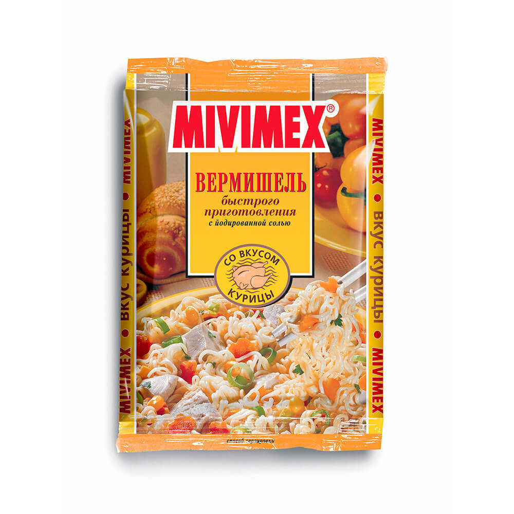 Вермишель быстрого приготовления "MIVIMEX" со вкусом курицы 50г 20шт ...