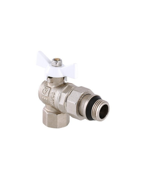 Кран шаровый VALTEC BASE угловой с полусгоном 3/4" внутренняя-наружная ...
