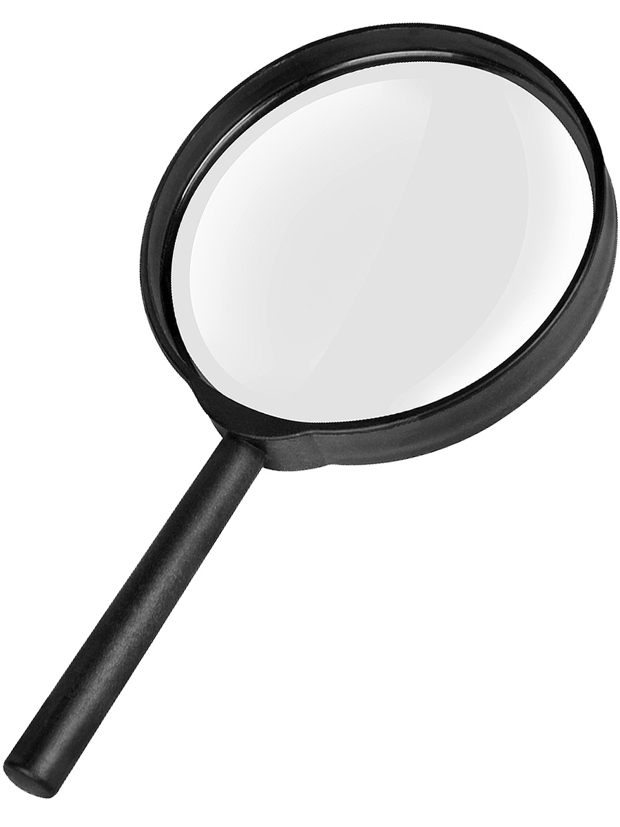 Лупа увеличительная, ручная 90 мм диаметр с ручкой из пластмаса ...
