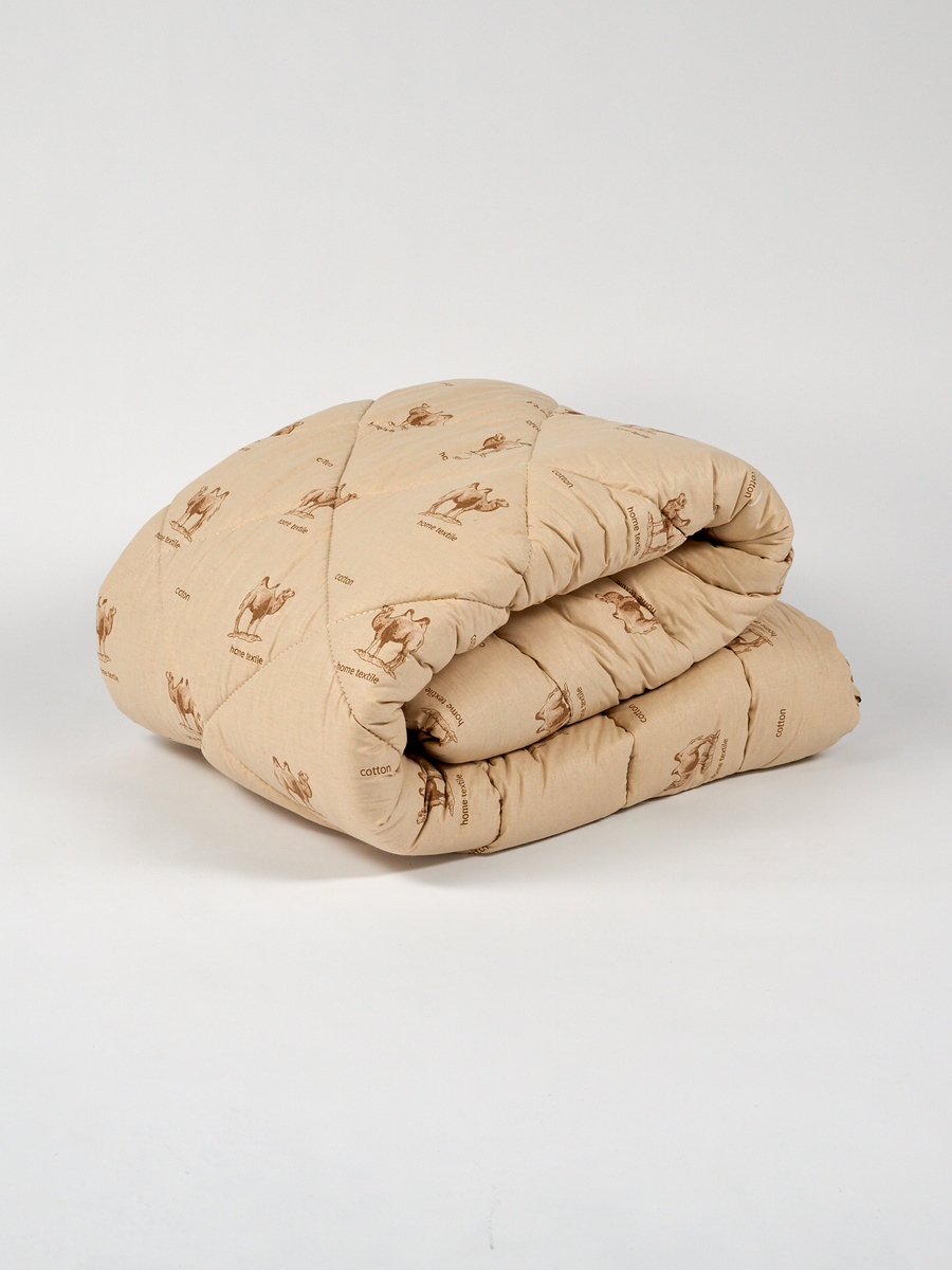 Одеяло Сюбитекс 2-x спальный 172x205 см, Зимнее, с наполнителем Верблюжья шерсть, комплект из 1 шт  #1