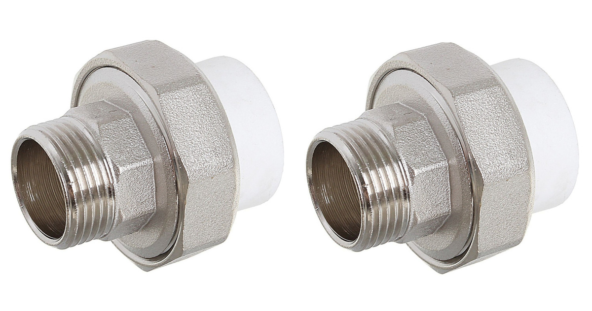 Муфта полипропиленовая комбинированная, разъёмная (американка) НР 32x1 ...