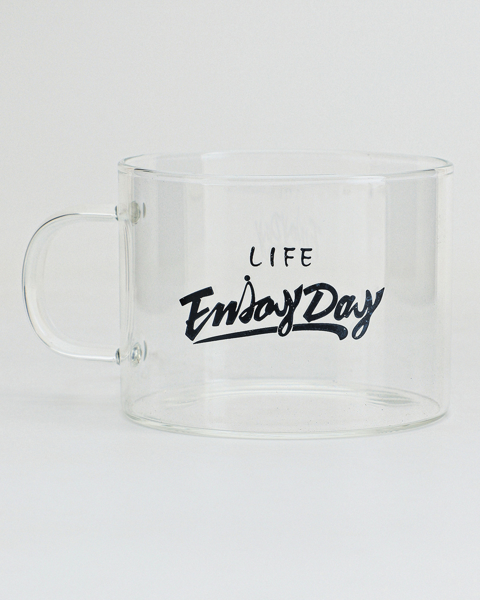Кружка "Life Enjoy Day" термостойкая стеклянная KIMBERLY, 500 мл. #1