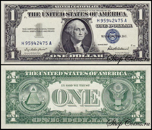 Как выглядит доллар в россии Отзывы на США 1 доллар 1957 (UNC Pick 419) Silver Certificate от покупателей OZO