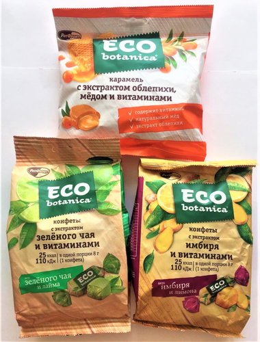 Конфеты Eco Botanica с экстрактом имбиря