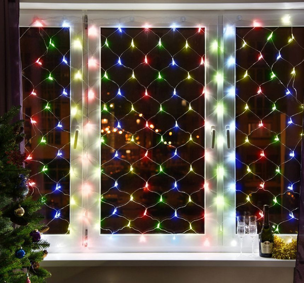 Светодиодная гирлянда Сетка 160LED 1,5 х 1,5 метра, мультиколор ...