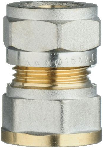 Патрубок сантехнический латунь 1/2"x16 гайка-цанга, Terma 01002, 35053 ...