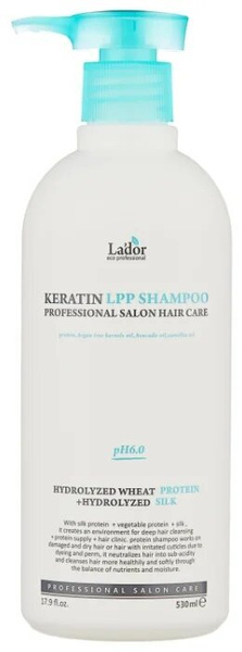 Lador Безсульфатный шампунь для волос с кератином Keratin LPP Shampoo ...