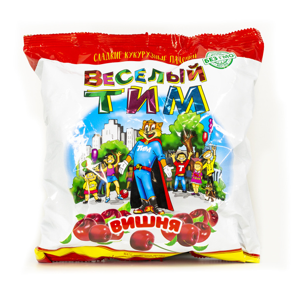 Сладкие кукурузные палочки Веселый Тим Вишня - купить с доставкой по ...