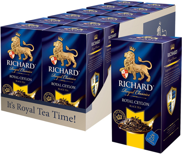 Набор чая черного в пакетиках RICHARD "Royal Ceylon" цейлонский ...