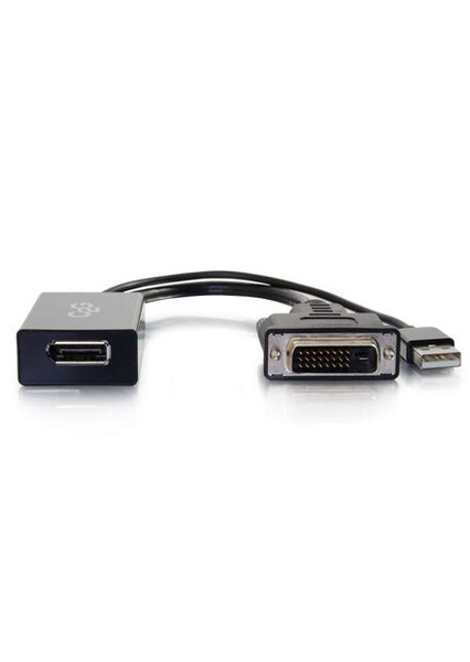 C2G 81319 кабельный разъем/переходник USB-A, DVI-I DisplayPort Черный ...