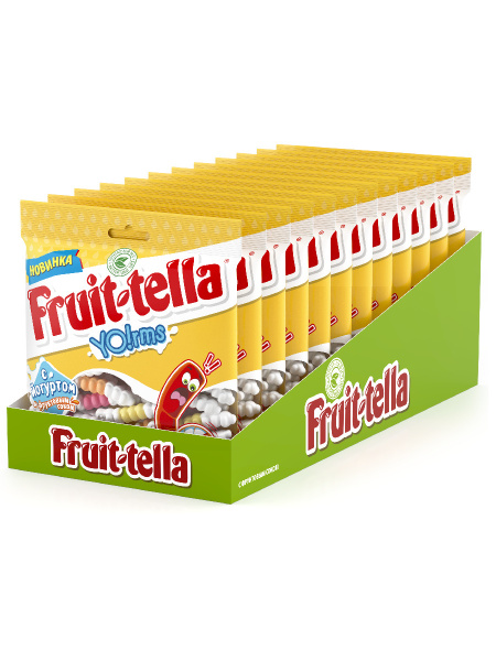 Жевательный мармелад Fruittella Йогуртовые Червячки, 15 шт по 138 ...