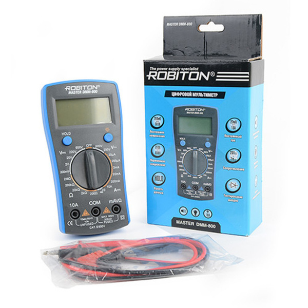 Купить мультиметр с предохранителем Мультиметр Robiton Master DMM-800 - купить с доставкой по выгодным ценам в интер
