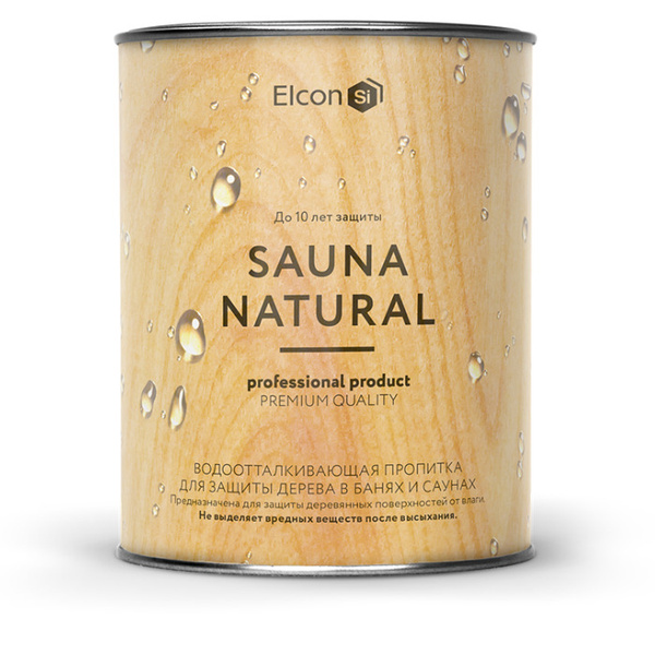 Силиконовая пропитка для бани и сауны Elcon Sauna Natural, 2 л ...