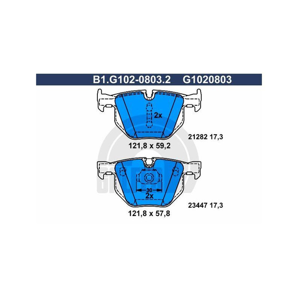 Колодки тормозные Galfer B1G10208032 - купить по низким ценам в ...