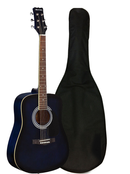 MARTINEZ Акустическая гитара FAW-702-BAG_Синий глянец 6-струнная ...