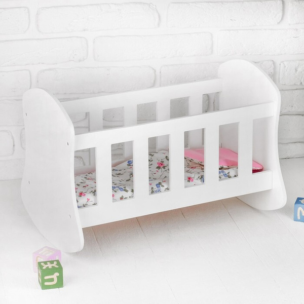 Кроватка - люлька "Люлилю" белая, с постельным бельем - купить с ...