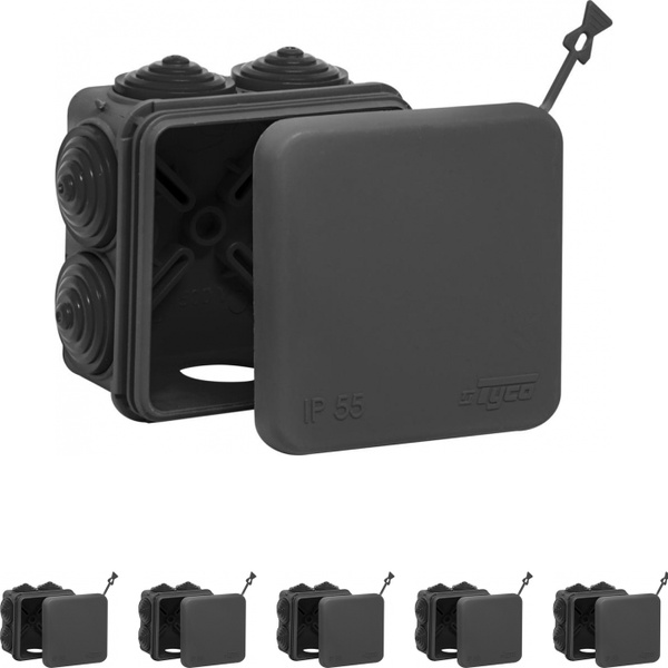 Коробка распределительная Tyco 70x70x40 квадратная 7 вводов для ...